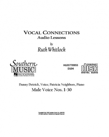 Ruth Whitlock Male Cd For Vocal Connections Concert Band CD