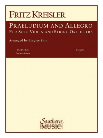 Fritz Kreisler Praeludium And Allegro Streichorchester Partitur + Stimmen