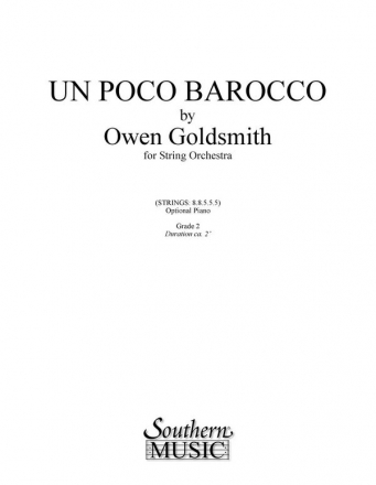 Owen Goldsmith_Ralph R. Guenther Un Poco Barocco Streichorchester Partitur + Stimmen