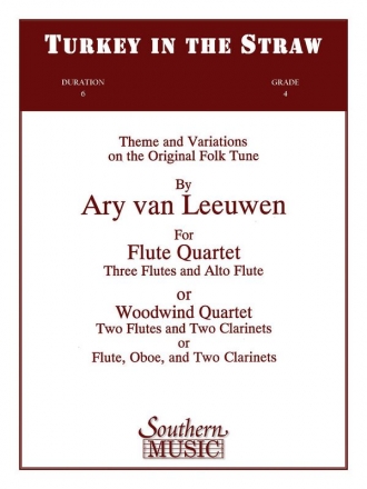 Ary van Leeuwen Turkey In The Straw Fltenquartett Partitur