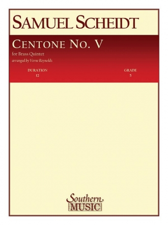 Samuel Scheidt Centone No. 5 Brass Quintet Score and Parts