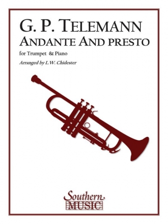 Georg Philipp Telemann Andante And Presto Trumpet Buch