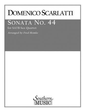 Domenico Scarlatti Sonata No 44 Saxophonquartett Partitur