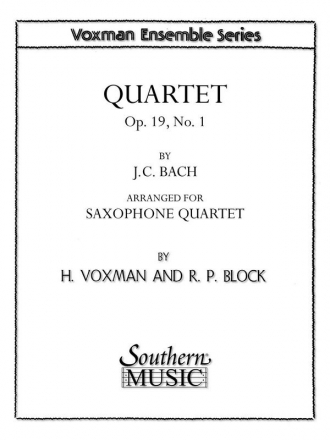 Quartet op.19 no.1 fr Saxophonquartett Partitur und Stimmen