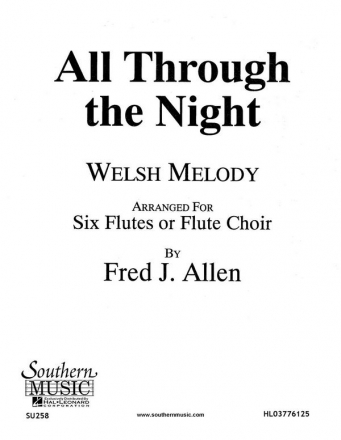 All Through The Night Fltenensemble Partitur + Stimmen