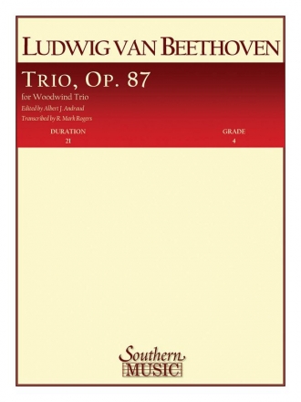 Ludwig van Beethoven Trio, Op. 87 Woodwind Trio Partitur