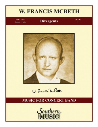 W. Francis McBeth Divergents Concert Band Partitur + Stimmen