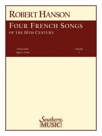 Four (4) French Songs Of The 16Th Century Concert Band Partitur + Stimmen