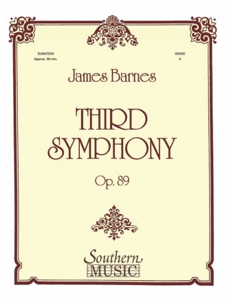 James Barnes Third Symphony Concert Band/Harmonie Stimmen-Set