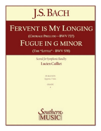 Johann Sebastian Bach Fervent Is My Longing Fugue In G Minor Concert Band Stimmen-Set