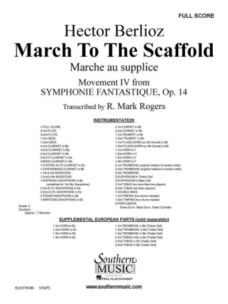 Hector Berlioz March To The Scaffold Concert Band Partitur