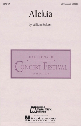 William Bolcom Alleluia SATB a Cappella Chorpartitur