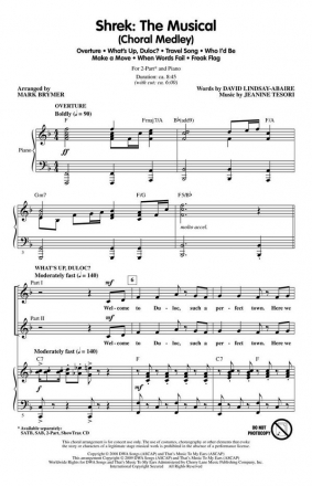 Jeanine Tesori Shrek: The Musical (Choral Medley) 2-Part Choir and Piano Chorpartitur