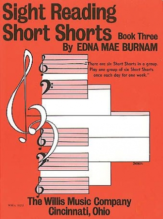 Edna-Mae Burnam Sight Reading Short Shorts - Book 3 Klavier Buch