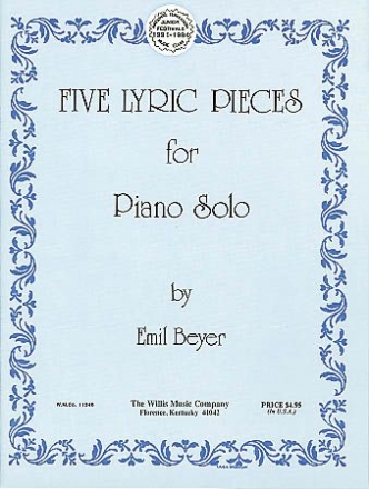 Emil Beyer Five Lyric Pieces Klavier Buch