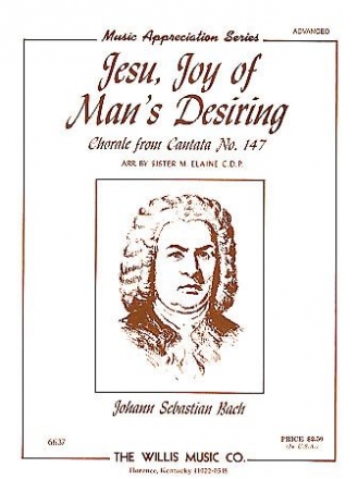 Johann Sebastian Bach Jesu, Joy of Man's Desiring Klavier Blatt