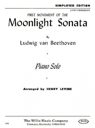 Ludwig van Beethoven Moonlight Sonata Klavier Blatt