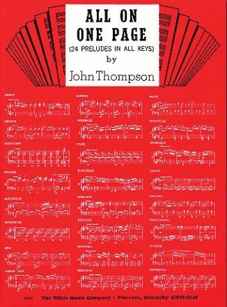 John Thompson All on One Page Klavier Buch