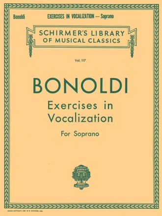 F Bonoldi, Exercises in Vocalization Soprano Voice Buch