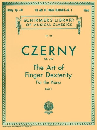 Carl Czerny, The Art Of Finger Dexterity Op.740 Book 1 Klavier Buch