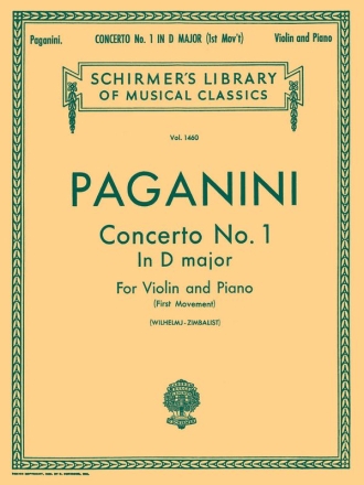 Niccol Paganini, Violin Concerto No.1 In D First Movement Violine und Klavier Buch