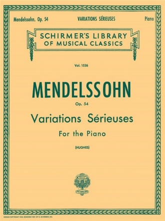 Felix Mendelssohn Bartholdy, Variations Serieuses Op.54 Klavier Buch