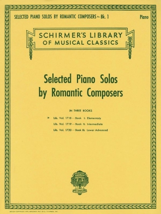 Selected Piano Solos by Romantic Composers Klavier Buch