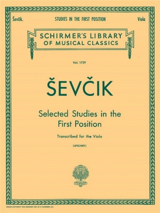 Otakar Sevcik, Selected Studies in the First Position Viola Buch