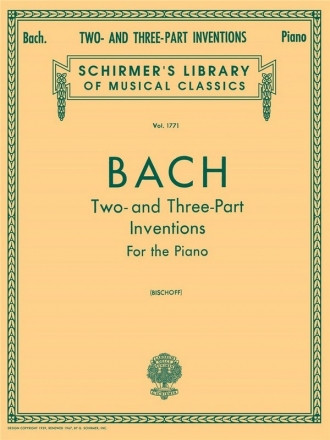 Johann Sebastian Bach, Two And Three-Part Inventions Klavier Buch