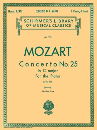 Wolfgang Amadeus Mozart, Piano Concerto No.25 In C K.503 Piano, 4 Hands Buch