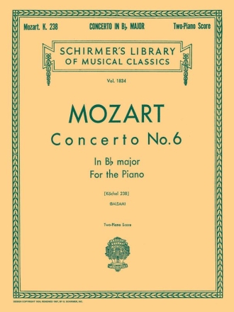 Wolfgang Amadeus Mozart, Piano Concerto No. 6 In B Flat K.238 Piano, 4 Hands Buch