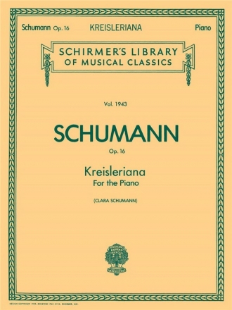 Robert Schumann, Kreisleriana Op.16 Klavier Buch