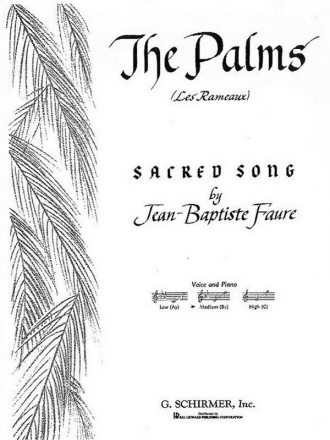 Jean-Baptiste Faur, The Palms (Les Rameaux) Medium Voice and Piano Buch