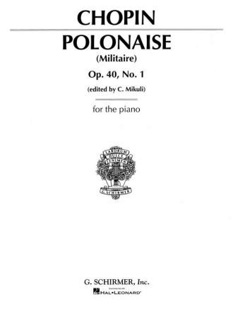 Frdric Chopin, Polonaise In A Major Op.40 No.1 'Militaire' Klavier Buch