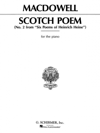 Edward MacDowell, Scotch Poem Op.31 No.2 Klavier Buch