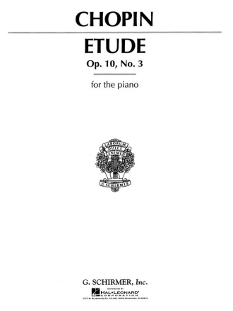 Frdric Chopin, Etude In E Major Op.10 No.3 Klavier Buch