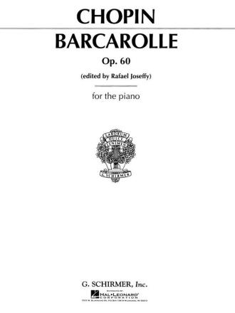 Barcarolle in F Sharp op.60 for piano