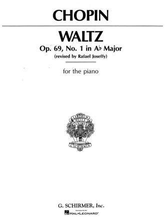 Frdric Chopin, Waltz In A Flat Op.69 No.1 Klavier Buch