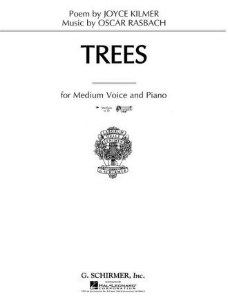 Oscar Rasbach, Trees Medium High Voice and Piano Buch