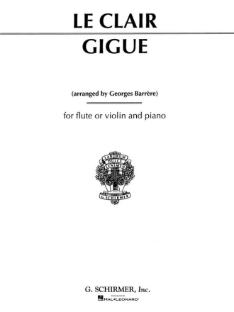 Jean-Marie Leclair, Gigue Flte und Klavier Buch