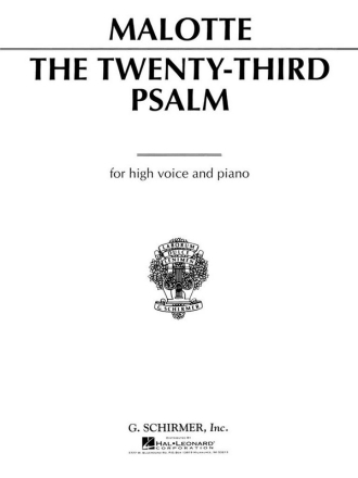 Albert Hay Malotte, 23rd Psalm High Voice and Piano Buch