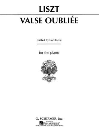 Franz Liszt, Valse Oubliee No.1 In F Sharp Minor Klavier Buch