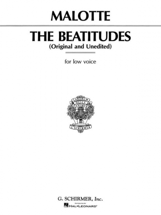 Albert Hay Malotte, Beatitudes Low Voice and Piano Buch