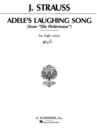 Johann Strauss, Adele's Laughing Song in G Soprano Voice and Piano Buch