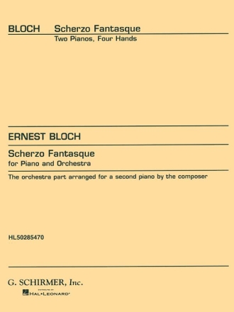 Ernest Bloch, Scherzo Fantasque Piano, 4 Hands Buch