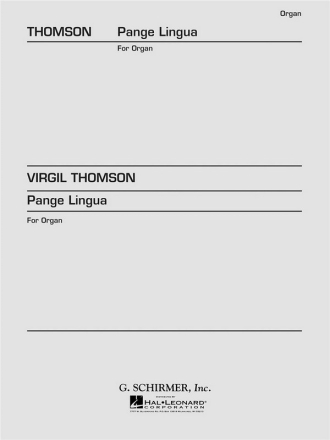 Virgil Thomson, Pange Lingua Orgel Buch