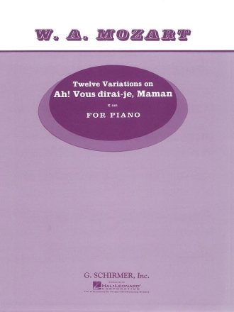 Wolfgang Amadeus Mozart, 12 Variations On 'Ah Vous Dirai-Je Maman' K.2 Klavier Buch