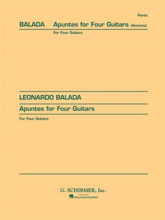 Leonardo Balada, Apuntes (Sketches) 4 Guitars Buch