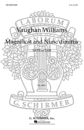 V Williams, Magnificat And Nunc Dimittis SATB Chorpartitur