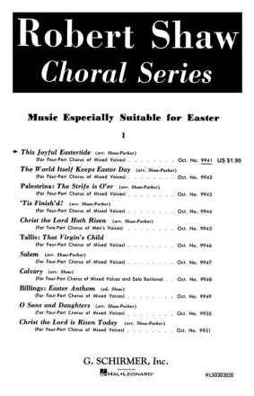 Traditional, This Joyful Eastertide SATB a Cappella Chorpartitur